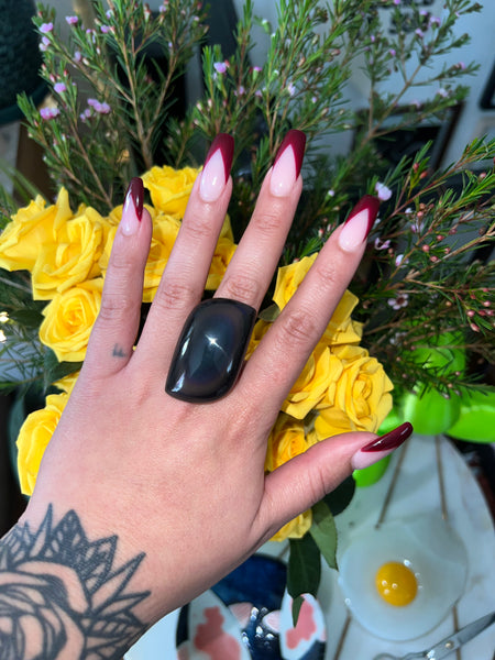 Gold Filled Adjustable Rings Labradorite & Moonstone