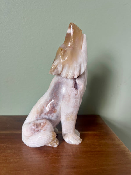 Flower Agate Wolf