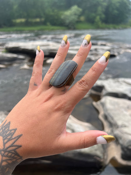 Blue Tiger’s Eye Ring