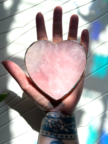 Rose Quartz Heart Coasters