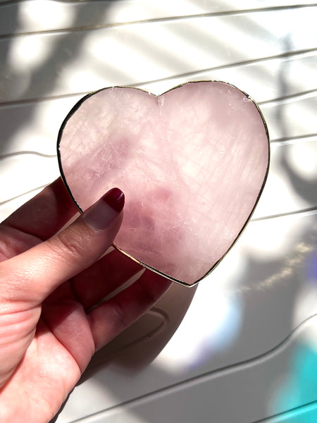 Rose Quartz Heart Coasters