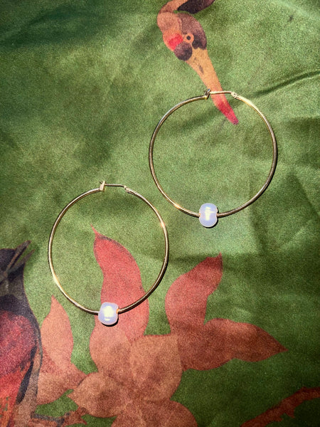 Imani Pearl Hoop Earrings