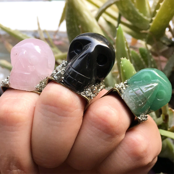 Crystal Skull Rings