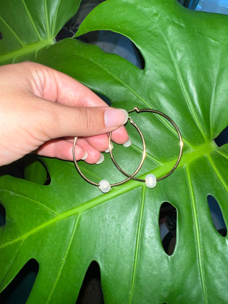 Imani Pearl Hoop Earrings