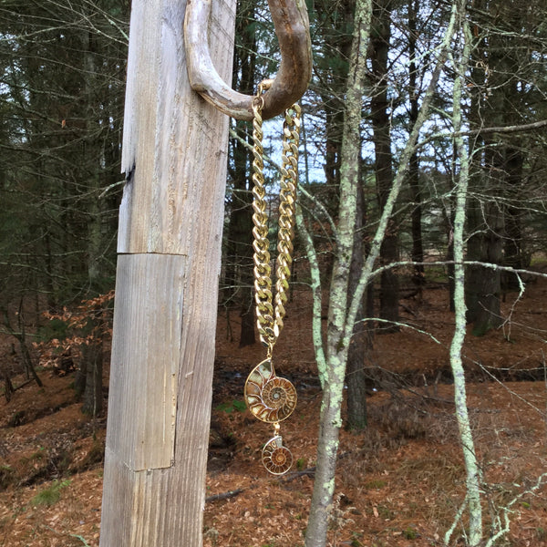 Ammonite Mega Chain Magnet Clasp Necklace