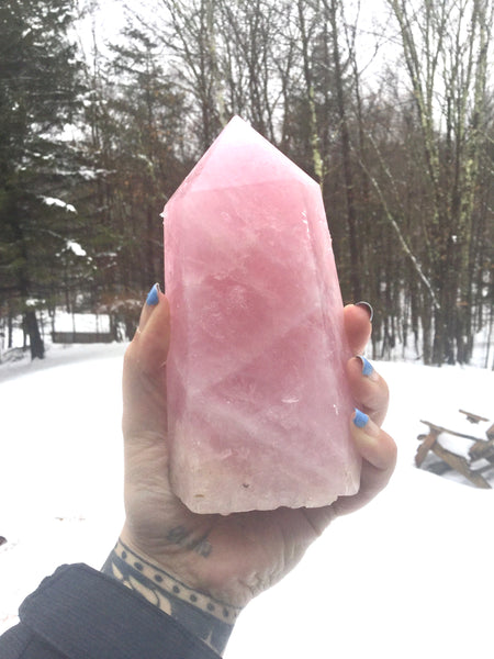 Rose Quartz Tower 9”