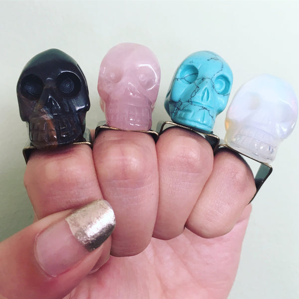 Crystal Skull Rings
